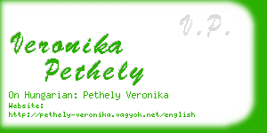 veronika pethely business card